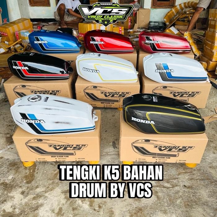 PREMIUM TENGKI K5 TENGKI GL100 MADE VCS tengki k5 GL100 bahan drum tebal tengki K5 CAT set emblem