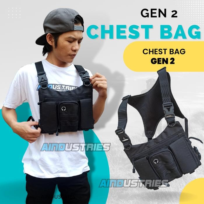 PREMIUM Pelindung Dada Pengendara Motor Rompi Model Tas Dada