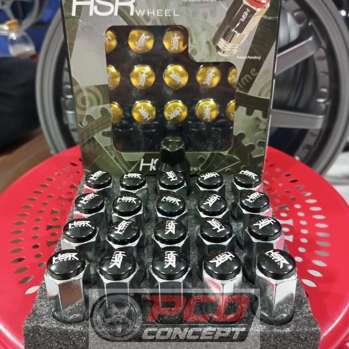 PREMIUM MUR/BAUT RODA RACING HSR HITAM BUAT BRIO,AVANZA,XENIA,JAZZ