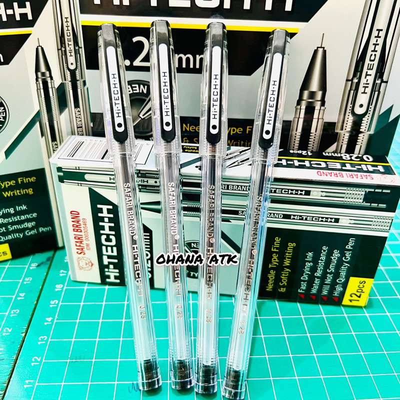 

PROMO / (1pack) Pulpen/Gel Pen Hi-Tech H SAFARI PERSEGI 0,28 mm Safari KENKO