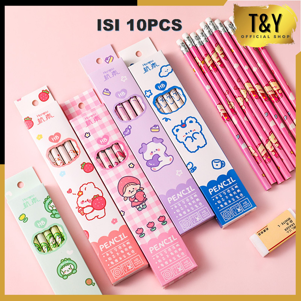 

PROMO / T&Y Alat tulis Set isi 10pcs Karakter Set 10 IN 1 Stationery Set Lucu Karakter Kartun Lucu