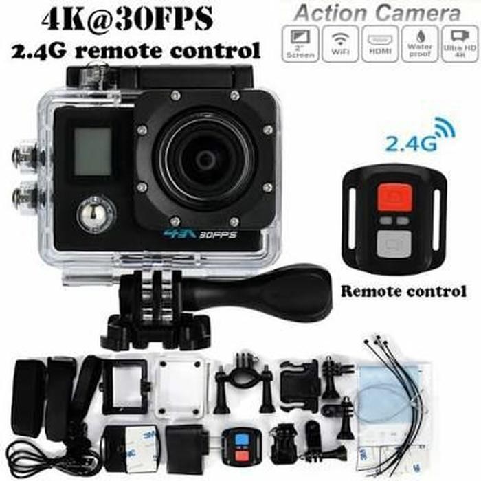Cam- Kogan Action Camera Wifi 4K Ultra Hd + Remote Dan Layar Depan