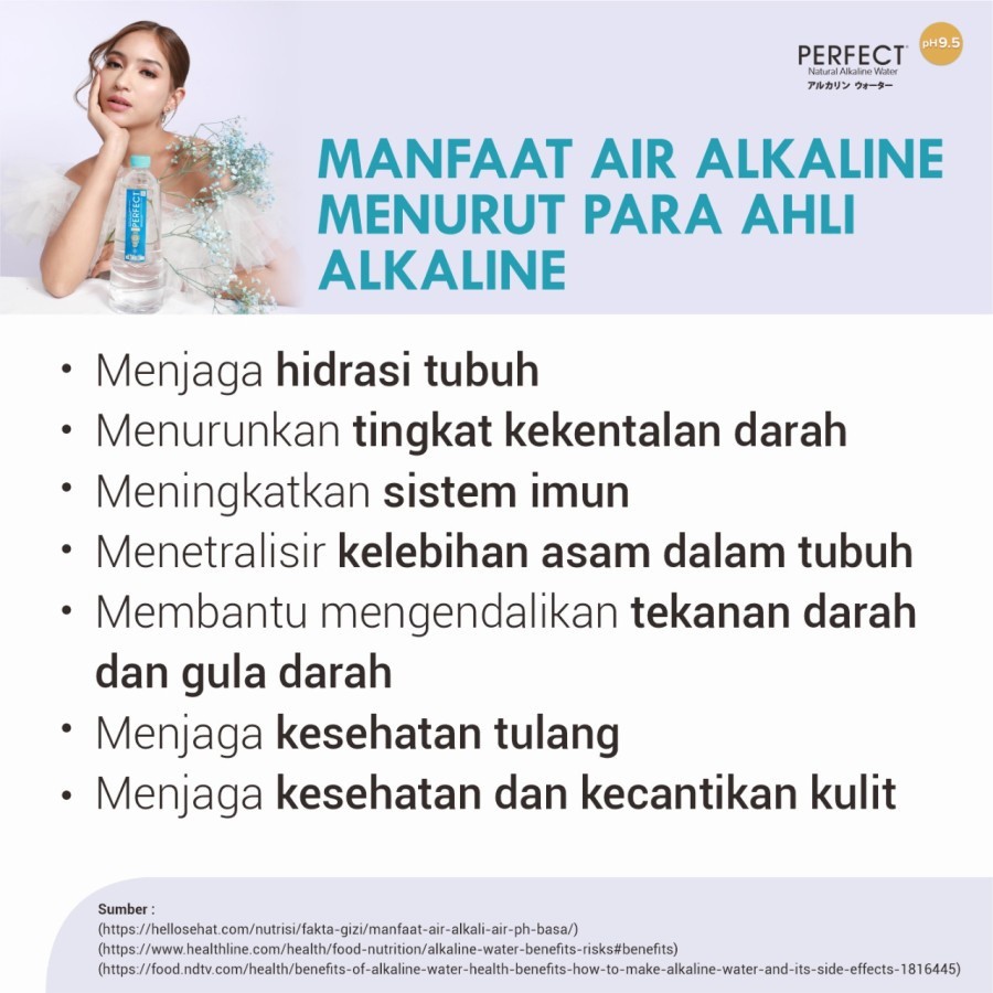 

Perfect Alkaline Water 1 Liter Pembelian Minimal 12 karton