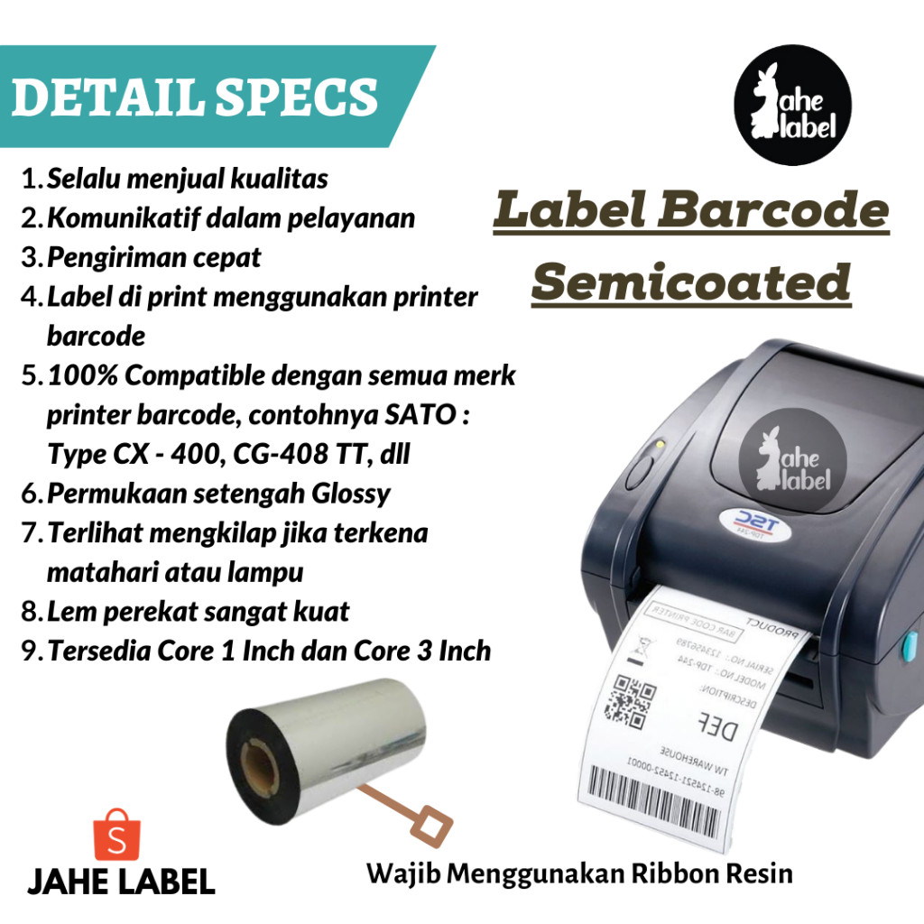 

LABEL STICKER BARE 33X19 MM- 2 PCS