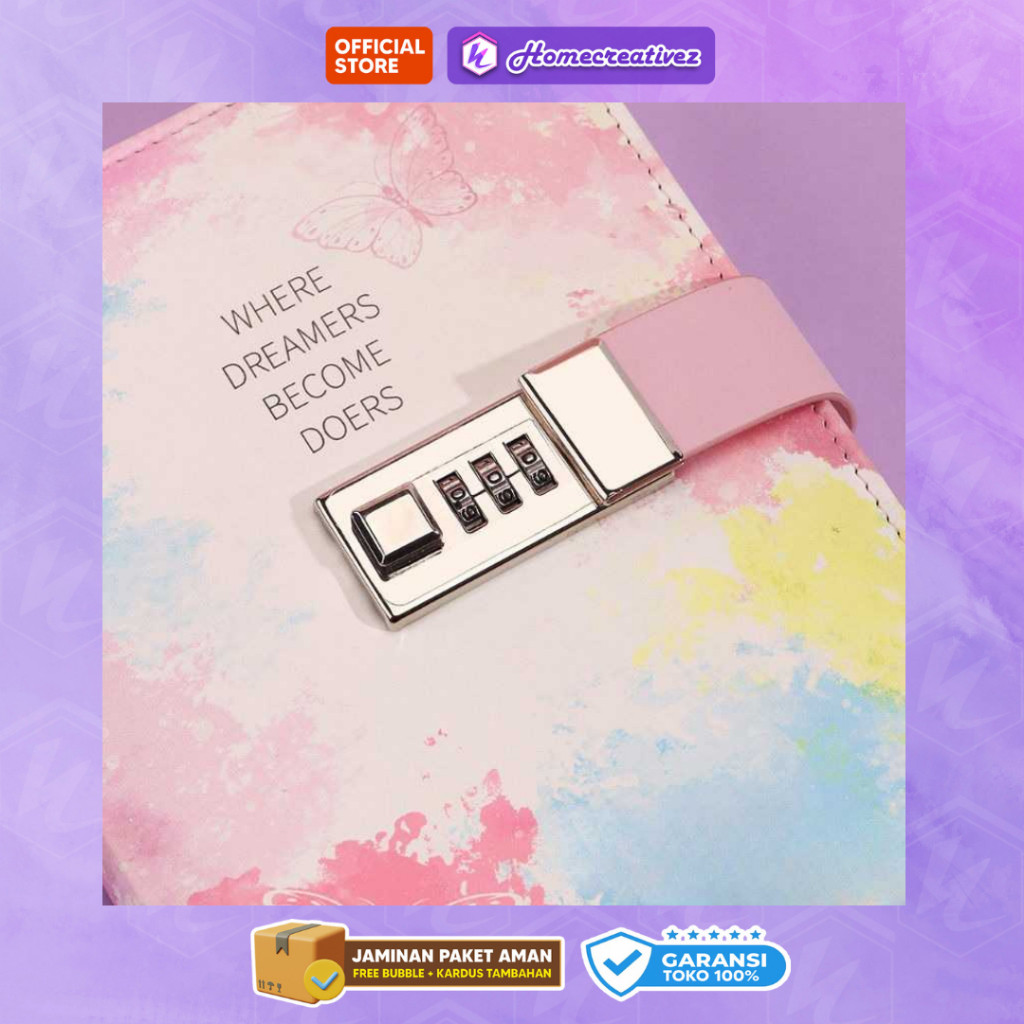 

Homecreativez-JIALILI Buku Diary Notebook Catatan Jurnal B6 256 Halaman with Lock