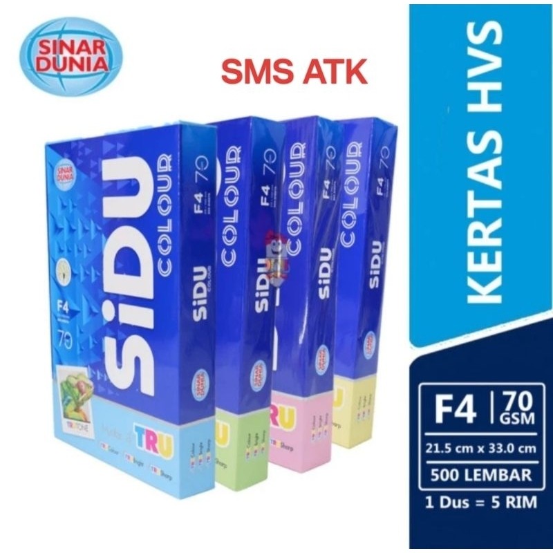 

SiDU Kertas HVS Warna F4 70gr