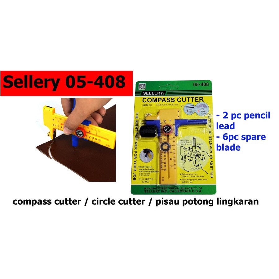 

Sellery 05-4 Compass Cutter / Circle Cutter Pemotong Lingkaran