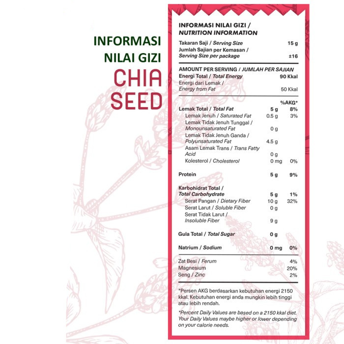

terbaru !!! el organico organic chia seed 500gr ready