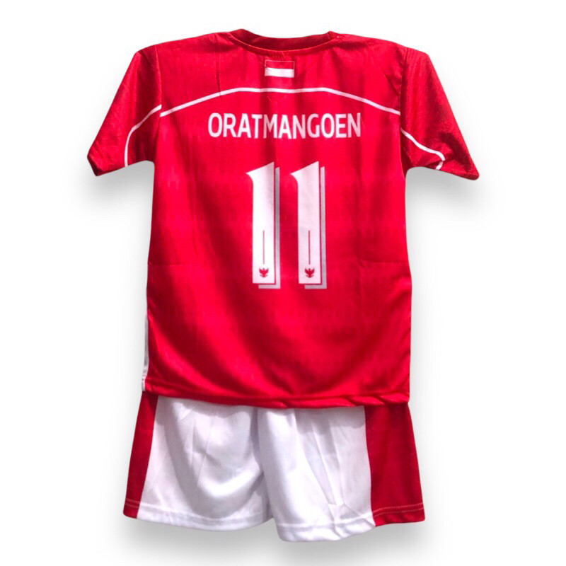 Sport Sistem Setelan Bola Anak Indonesia/ Baju Bola Anak Marselino Ferdinan Paes Justin Hubner