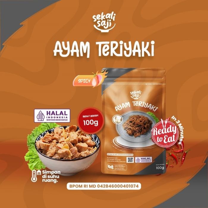 

Lauk am Teriyaki 100gr Makanan Saji Lauk Mateng Tahan Lama Halal Sekali Saji