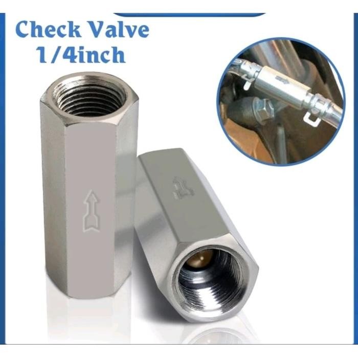 Check Valve Air Oil 1/4 Inch No Return Valve 1/4" One Way Valve Kode 1405