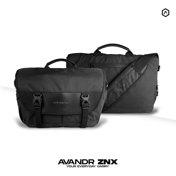 AVANDR ZNX Tas Laptop Selempang Pria ZNX Hitam Sekolah