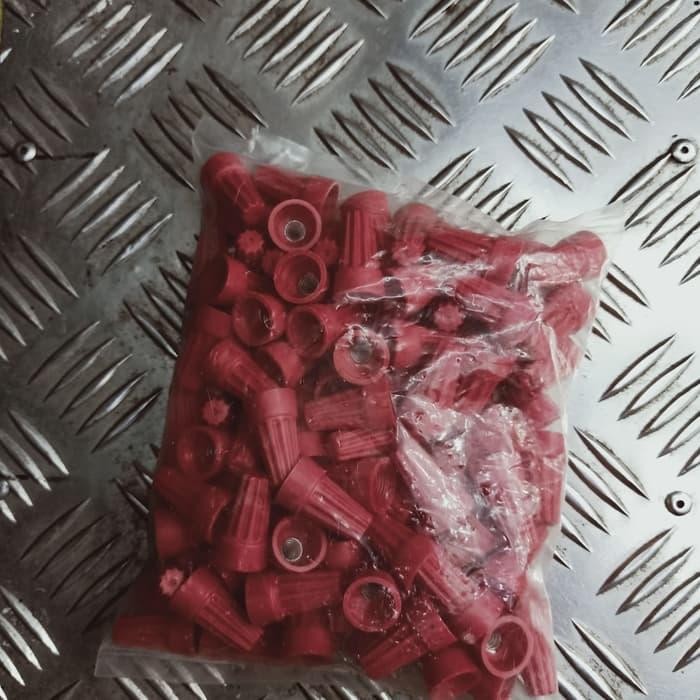 lasdop 6mm isi 100bh merah lasdop dop kabel listrik