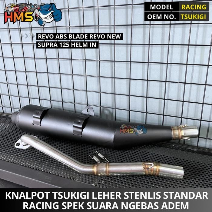 PROMO.. KNALPOT TSUKIGI REVO ABSOLUD BLADE REVO NEW LEHER BLUE STENLIS