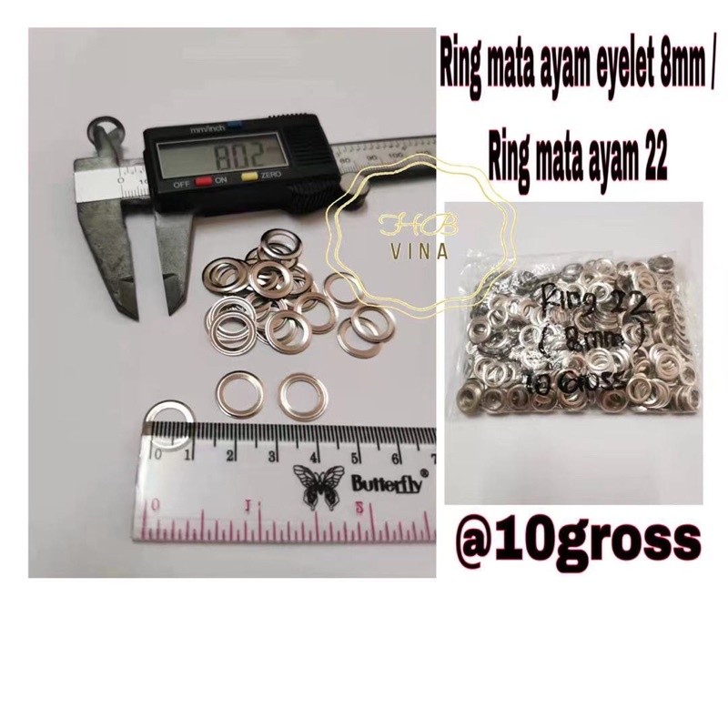 ring ayam 8mm / ring ayam 22 l / 10gross