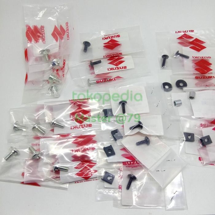 Baut Dan Clip Cover Body Satria FU Full Set Original Suzuki SGP