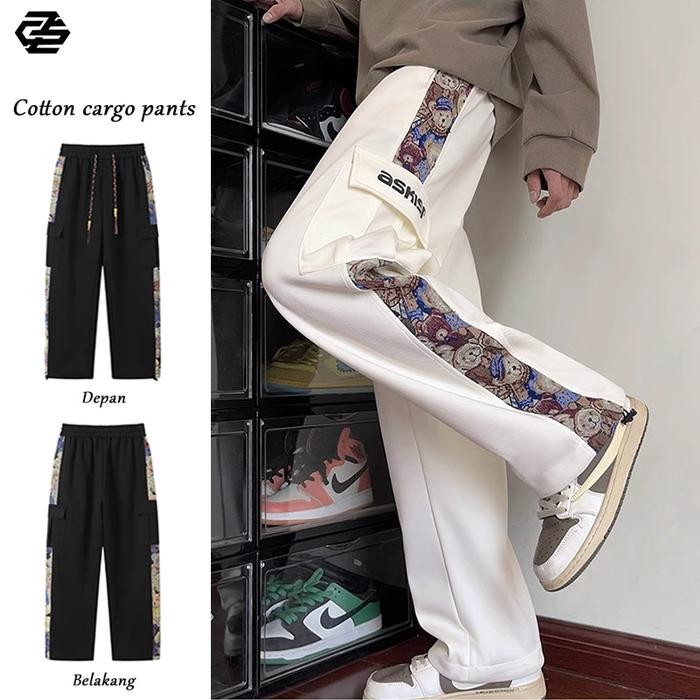 Modo- Celana Cargo Pria Korean Style Baggy Pants Celana Kargo Pria Celana Jogger Pria Celana
