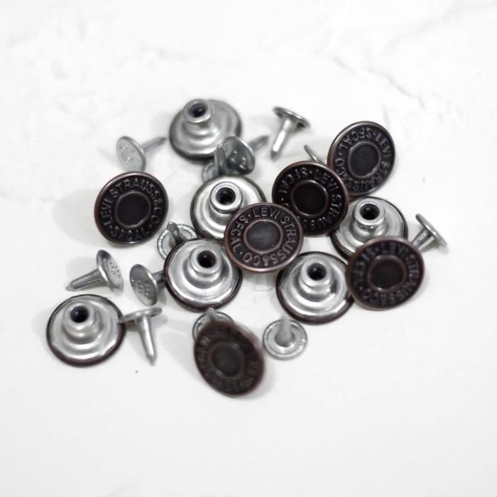 PREMIUM 12pcs kancing celana jeans original / kancing 12 set asli jeans