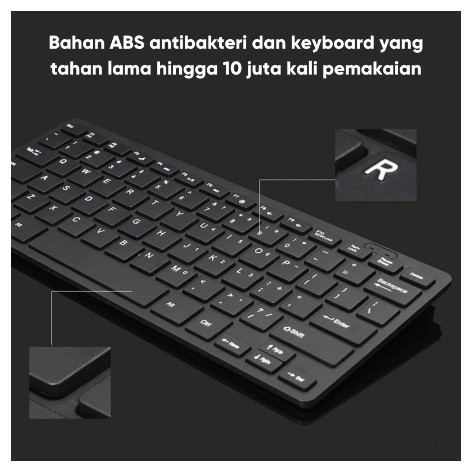 KEYBOARD KABEL GAMING KOMPUTER PC MINI MURAH SILENT TIPIS MINI-HITAM/