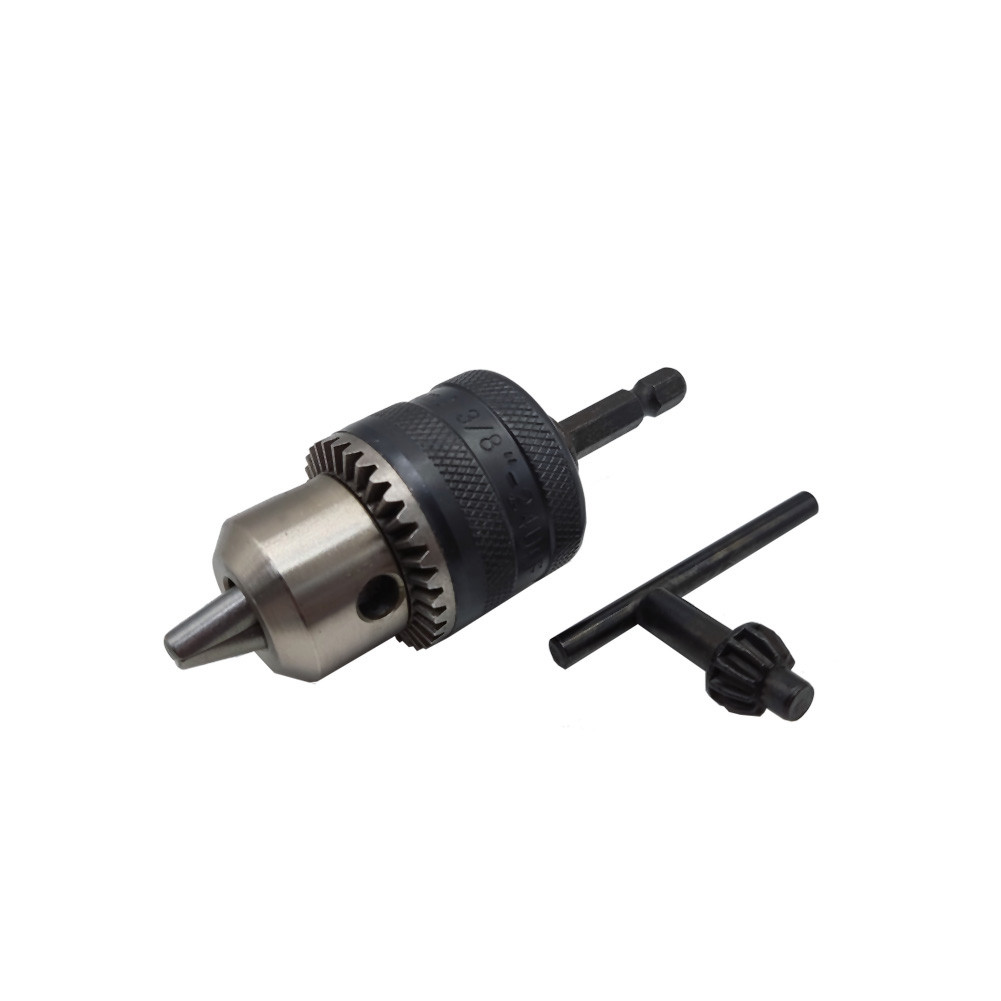 1.5-10mm Precise Drill Chuck Converter 3/8''-24UNF Thread Quick Change Adapter SDS-Plus Shank 1/4" H