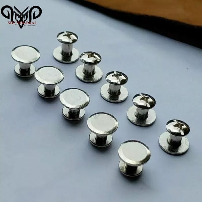 Stailo- Mur Baut 6Mm Untuk Sabuk Kulit Tas Dan Lainnya 10Pcs