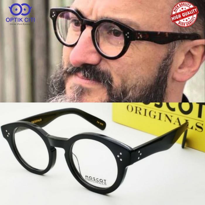 Stailo- Frame Kacamata Pria Bulat Moscot Grunya Grade Original
