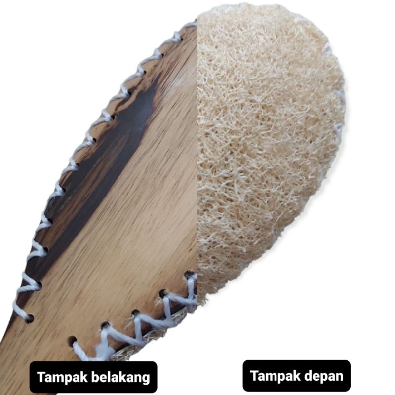 Bombardilomedis Loofah Back Brush Sikat Gosok Pembersih Punggung Loofah/Gambas Organik