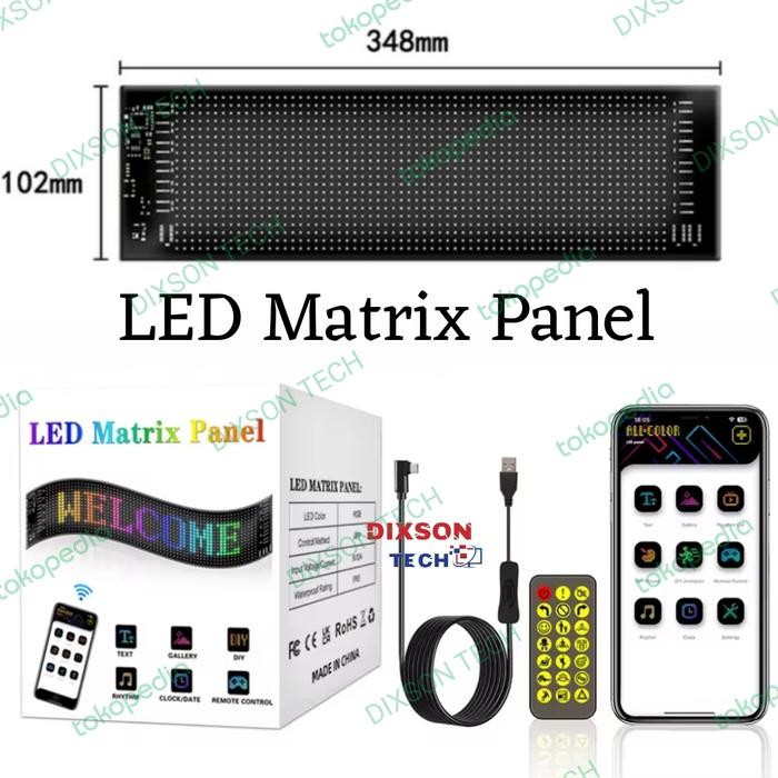 Lampu Led Flexible Car Display Aksesoris Kaca Mobil Led Matrix Panel