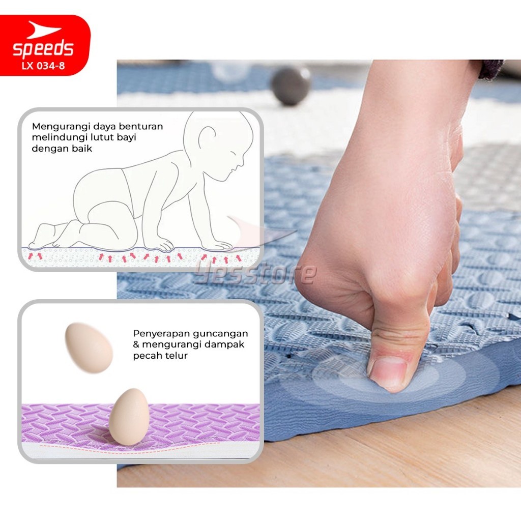 HOT DEALS SPEEDS Evamat 103x103cm 10mm Matras Puzzle Karpet Puzzle Matras Eva Alas Lantai Susun