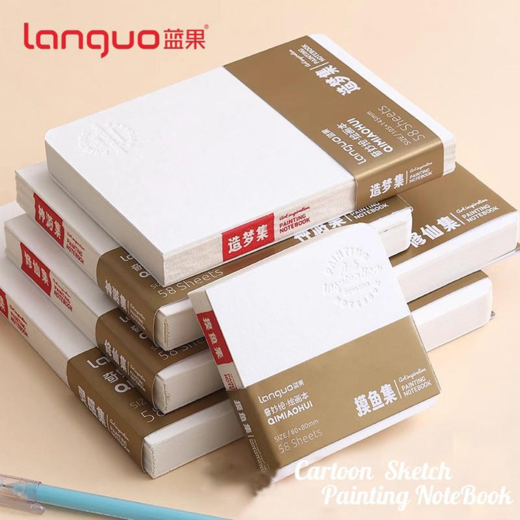 

Languo Sketch Book,Thickened Front Blank Paper For Exercise Anime Animals Character Painting