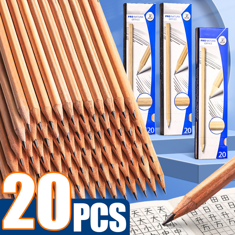 

1-20Pcs Hb Pencil Natural Hexagon Wooden Lead Pencils Children Painting Drawing Sketch Writing