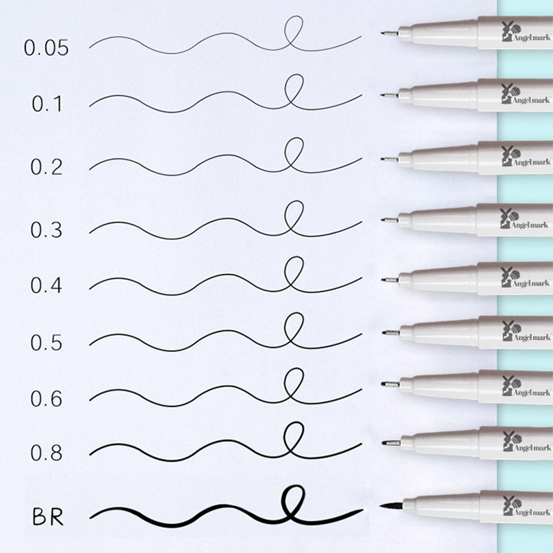 

Angelmark 1Pc Drawing Needle Pen Art Marker Professional Hand-Painted Hook Line Sketch Journal