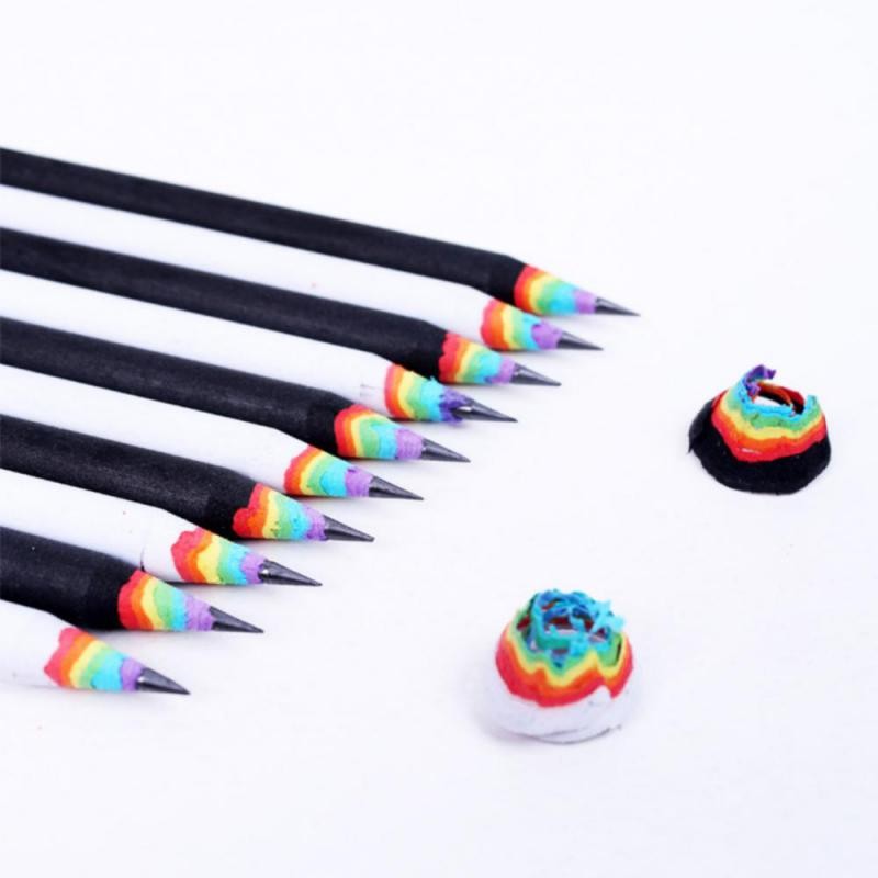 

1/5/10/20/30Pcs Pencil Hb Rainbow Color Pencil Stationery Items Drawing Supplies Cute Pencils For