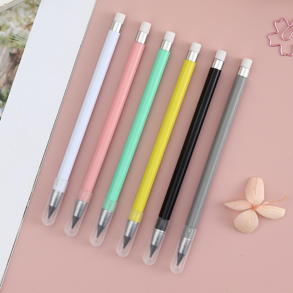 

Reusable Unlimited Writing Pencil Stationery Solid Color Eternal Pencil Kawaii Wear Resistant