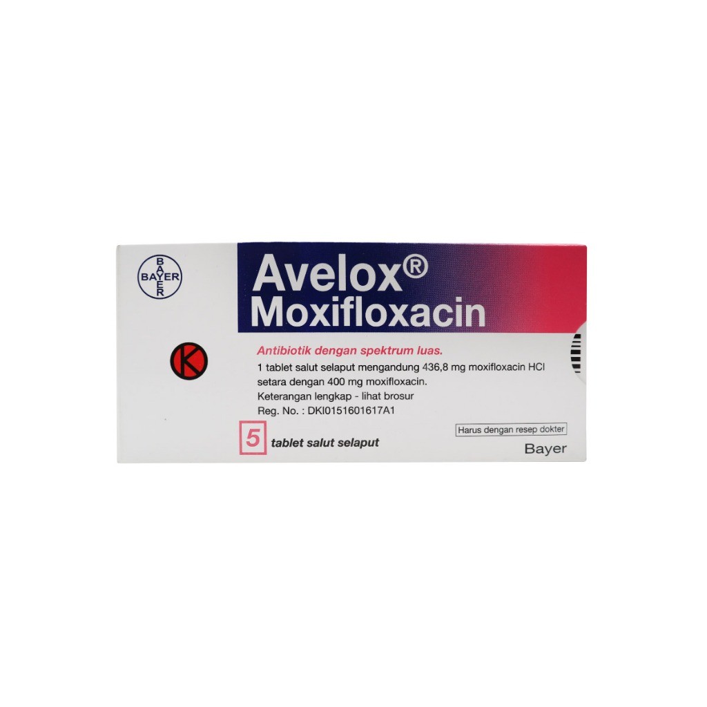 Avelox 400 mg Blister 5 tablet salut selaput - ASB