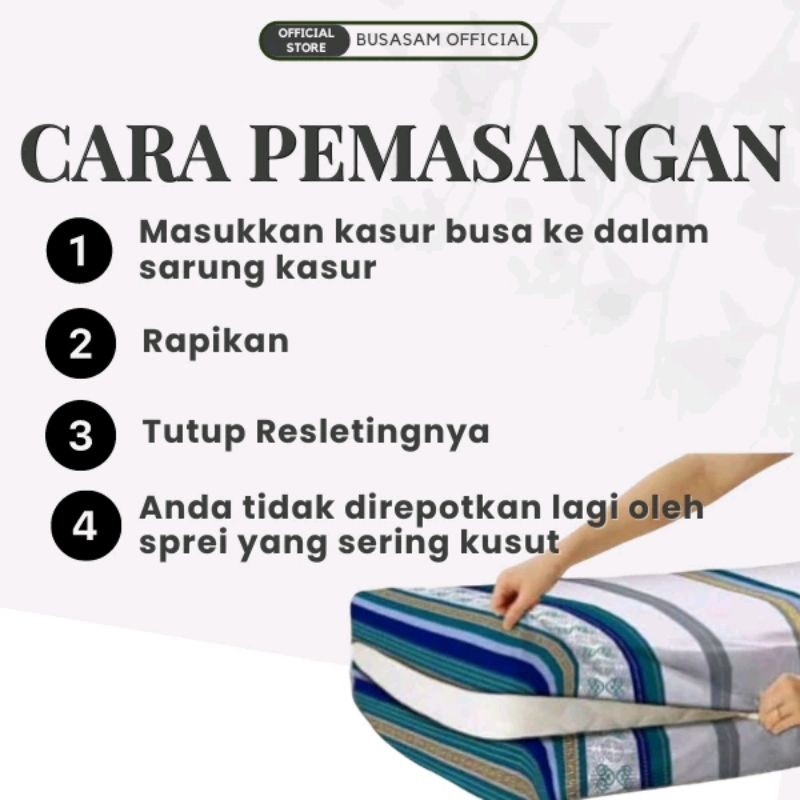 Terapitrendy Sarung Kasur Busa Resleting / Cover Kasur Busa / Sarung Kasur Busa Resleting Kain Katun
