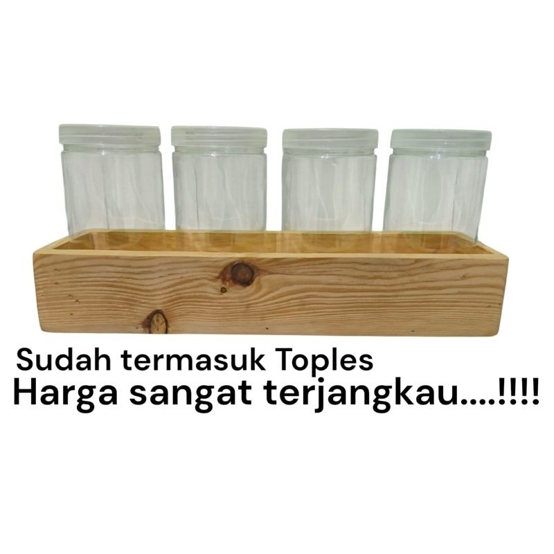 Terapitrendy Baki Kayu Toples Jajan Set Nampan Kayu Toples Jajan Set