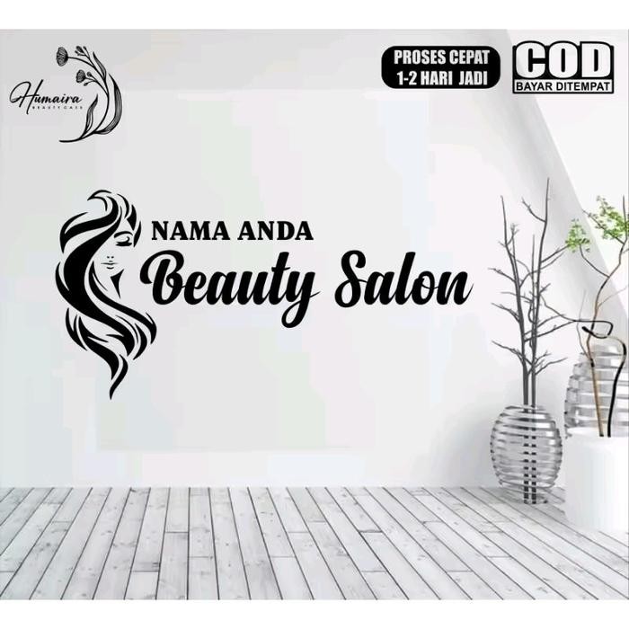 

Sticker cutting sticker dinding kaca salon kecantikan wall sticker stiker custom nama salon