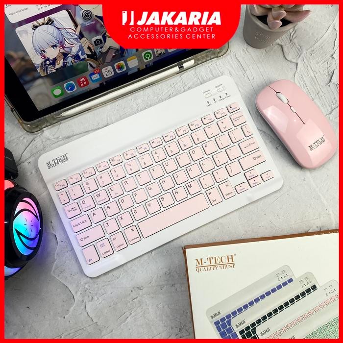 M-Tech Keyboard Mouse Bluetooth iPad Android Bluetooth Keyboard Mouse MTech STK-07