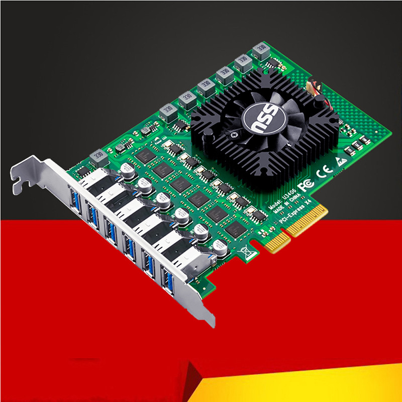 BEST SELLER USB 3.0 PCI Express Adapter PCI e to 6 Port USB 3 Expansion Card 6 Channel USB3 PCIe x4 