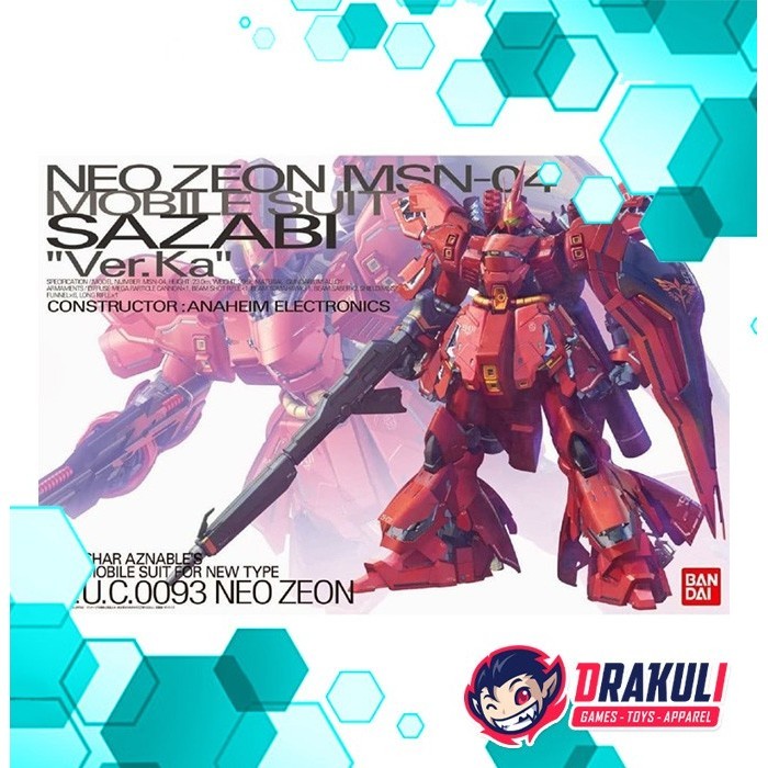 SALE BANDAI PLAMO MG NEO ZEON MSN-04 MOBILE SUIT SAZABI VER. KA READYY