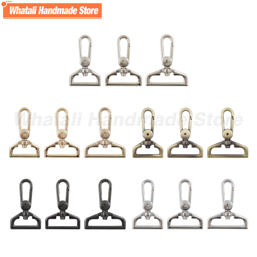 

2Pcs 25/32/38Mm Metal D Ring Swivel Bags Strap Buckles Clasp Snap Hook For Leather Craft Bag Strap
