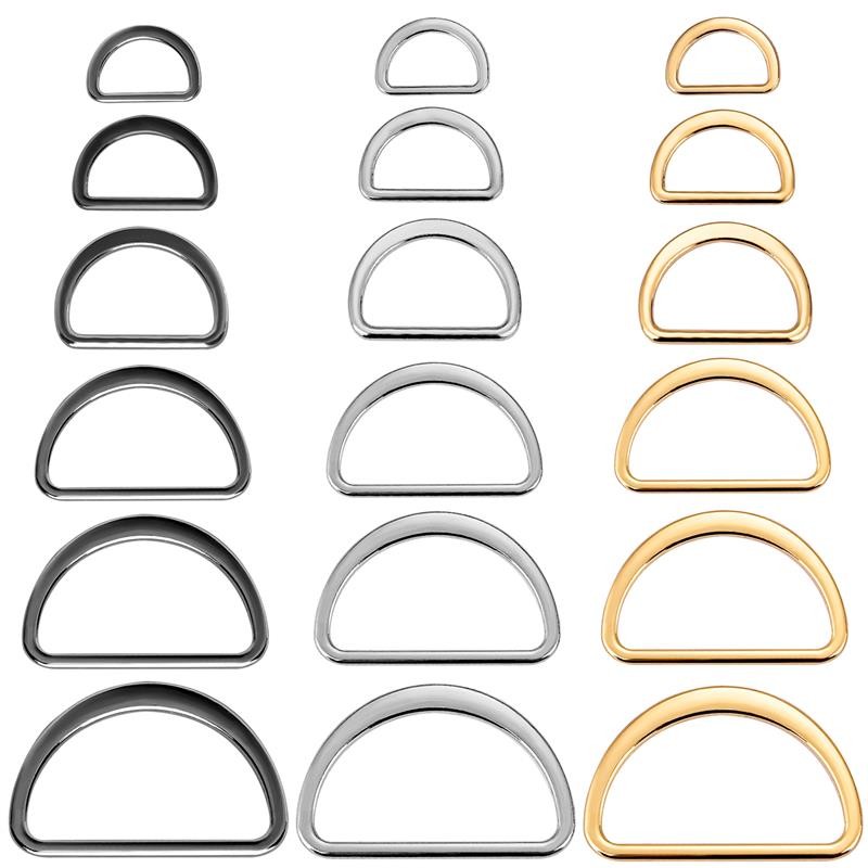 

10Pcs D-Shaped Buckle D Ring Connection Alloy Metal Silver Gold For Shoes Bags Backpack Buckles Diy