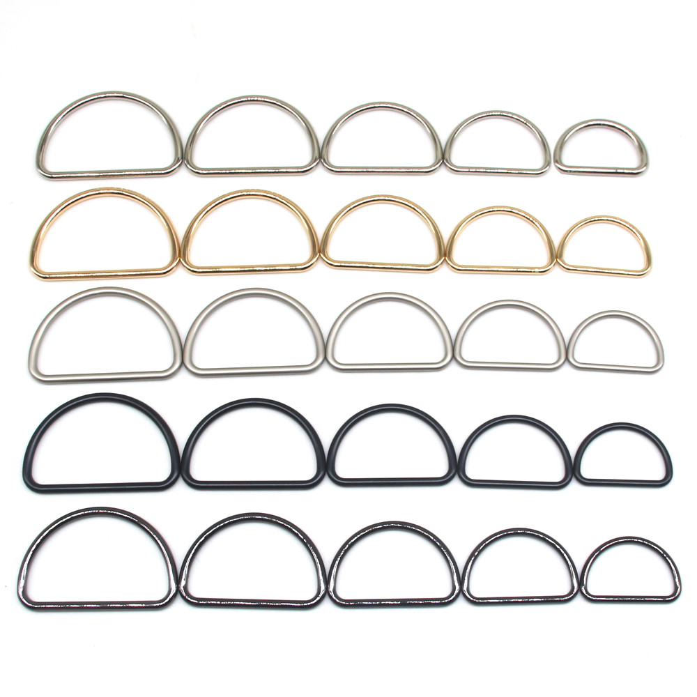 

10Pcs/Lot Half-Rings Multi-Purpose Alloy Round D Ring Handmade Diy Accessories For Luggage Belt Dog