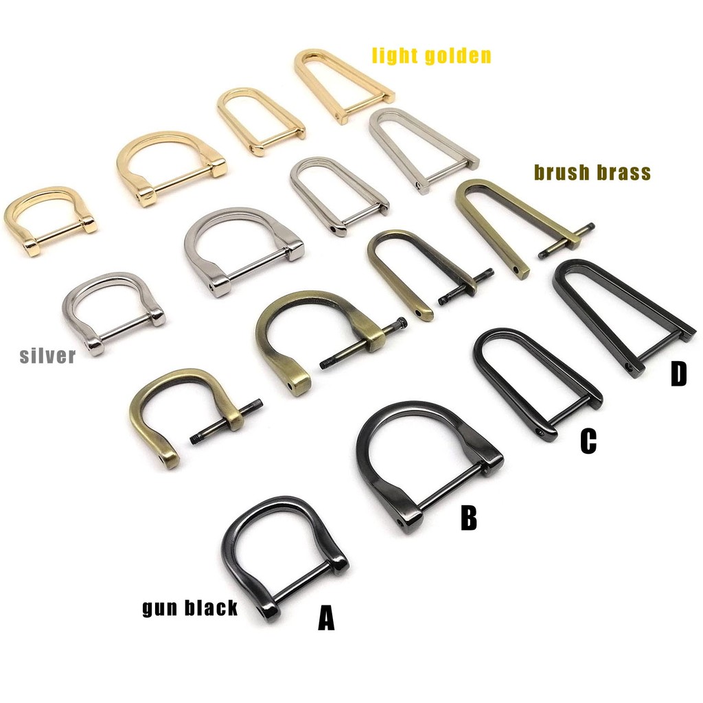 

Metal Detachable Open Removable Screw Handbag Leather Shoulder Hand Bag Strap Belt Webbing Dee D