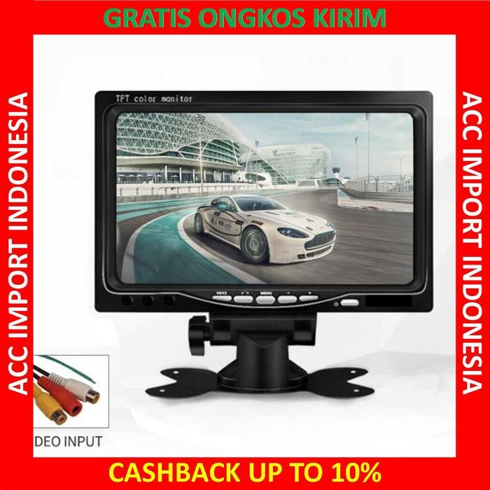 Monitor Mobil 7Inch Layar Car Dvr Digital Display TFT LCD 7 Inch