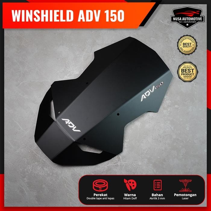 Nsa Visor Winshield Honda Adv 150 Adv 160 Adv 160/150 Pnp Smoke Bening Hitam Doff Motorcycle
