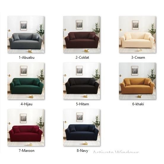 SARUNG SOFA SARUNG SOFA POLOS 1/2/3/4 SEATER