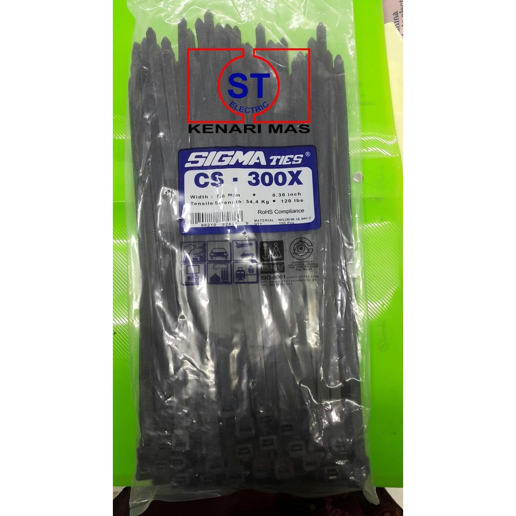 

Kabel Ties / Kabel Tis / Cable Tie CS 300 X HITAM 30 cm SIGMA