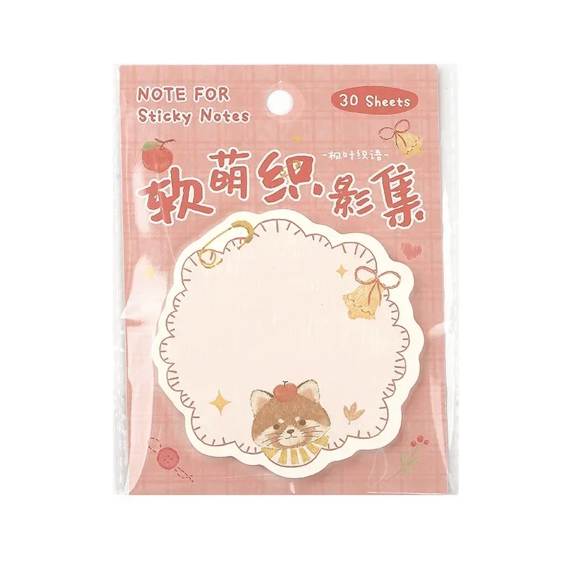 

30Pcs Cute Flowers And Animals Series Note Book Sticky Notes Office Accessories Memo Pad